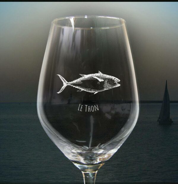 verre personnalisé poisson pêche cadeau gironde verres et vous